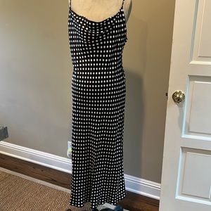 Zara black and white polka dot dress